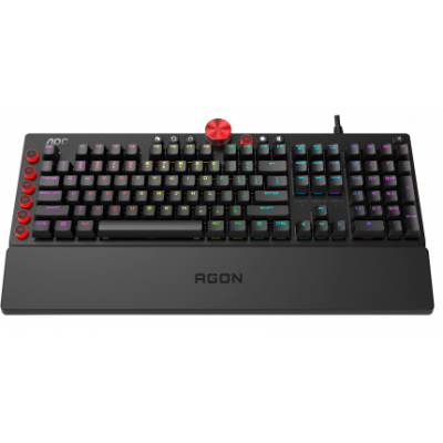 Механическая Игровая Клавиатура AOC AGK700 MX RED CHERRY RGB кабель 1,8м USB2.0 AGK700DR2R