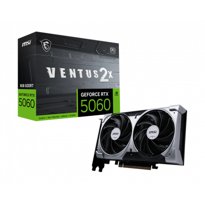 Видеокарта MSI GeForce RTX 5060 8G VENTUS 2X, 8G GDDR7 128bit 1xHDMI 3xDP G5060-8V2