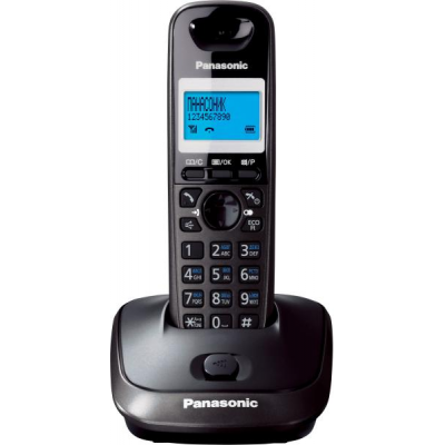 Радиотелефон PANASONIC KX-TG2521 (RUT) Спикерфон на трубке. Темно-серый металлик