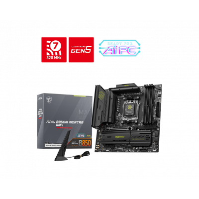 Материнская плата MSI MAG B850M MORTAR WIFI AM5 4xDDR5 4xSATA3 RAID 3xM.2 HDMI 2xType-C mATX