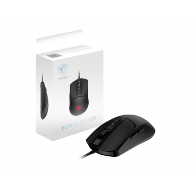 Мышь MSI FORGE GM100 USB2.0/RGB/7 кн./Вес 108г./Кабель 1.5м./Черный