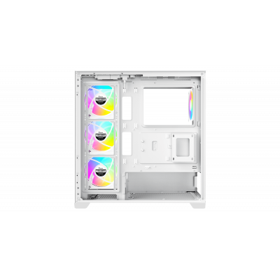 Корпус Ocypus Gamma C72 WH ARGB ATX/mATX/ITX 3xUSB Белый Gamma-C72-WHD400XX-GL