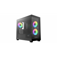 Корпус Ocypus Gamma C52 BK ARGB mATX/ITX 3xUSB Черный Gamma-C52-BKD300XX-GL