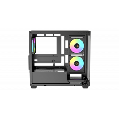 Корпус Ocypus Gamma C52 BK ARGB mATX/ITX 3xUSB Черный Gamma-C52-BKD300XX-GL