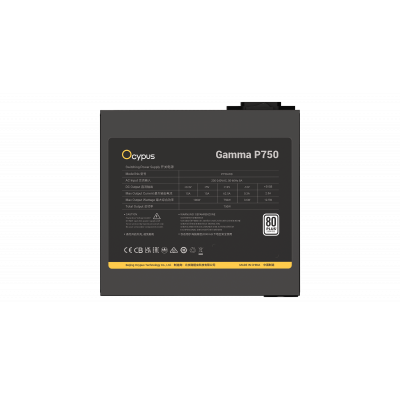 Блок питания Ocypus Gamma P750 Черный 750W Non modular, 80+ 230V EU WHITE, Gamma-P750-W1HDBK024X-EU