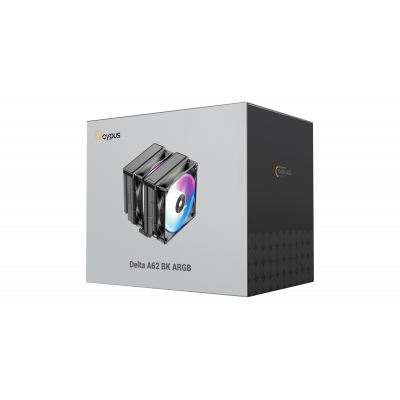 Вентилятор для процессора Ocypus Delta A62 BK ARGB TDP 260W 4-pin 1851/1700/1200/115X/AM5/AM4 Черный