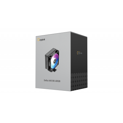 Вентилятор для процессора Ocypus Delta A40 BK ARGB TDP 220W 4-pin 1851/1700/1200/115X/AM5/AM4 Черный