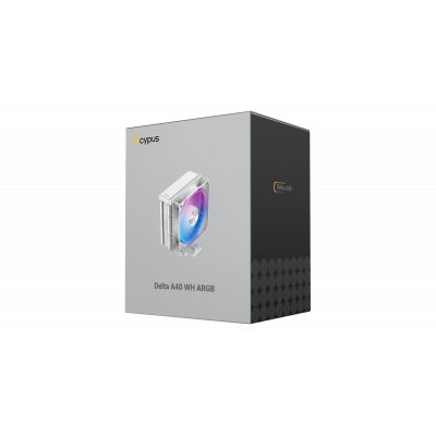 Вентилятор для процессора Ocypus Delta A40 WH ARGB TDP 220W 4-pin 1851/1700/1200/115X/AM5/AM4 Белый