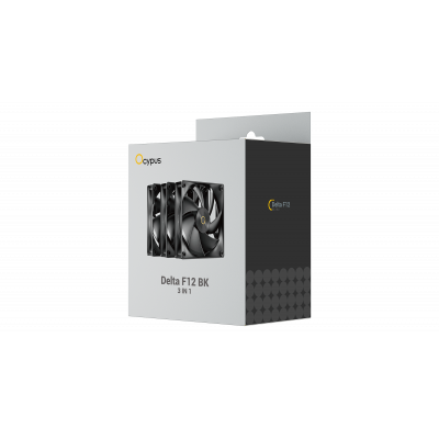 Вентилятор для корпуса Ocypus Delta F12 BK 3-IN-1 3x(120x120x25mm) 500-2000RPM 73CFM Черный