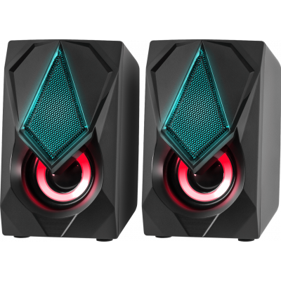 Колонки стерео Defender Solar 1, 6Вт, подсветка, питание от USB