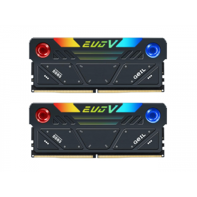 Оперативная память 32GB Kit (2x16GB) GEIL EVO V RGB 7200Mhz DDR5 PC5-57600 GESG532GB7200C36ADC Black