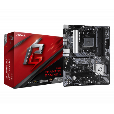 Материнская плата ASRock B550 PHANTOM GAMING 4 AM4 4xDDR4 6xSATA3 2xM.2 HDMI ATX