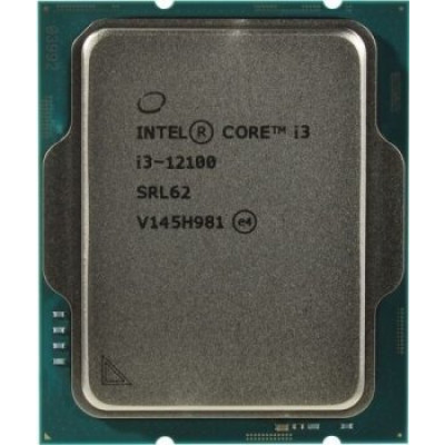 CPU Intel Core i3-12100 3.3/4.3GHz (4.3GHz) 4/8 Alder Lake UHD-графика Intel® 730 60W FCLGA1700 OEM