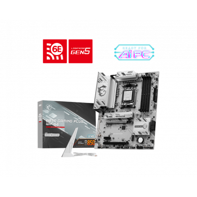 Материнская плата MSI B850 GAMING PLUS WIFI6E AM5 4xDDR5 4xSATA3 RAID 2xM.2 DP HDMI 2xType-C ATX