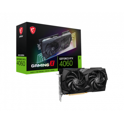 Видеокарта MSI GeForce RTX 4060 GAMING X 8G, 8G GDDR6 128-bit HDMI 3xDP