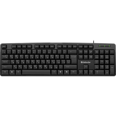 Клавиатура проводная Defender Next HB-440 (Черный), USB, ENG/RUS,стандарт, НОВИНКА!