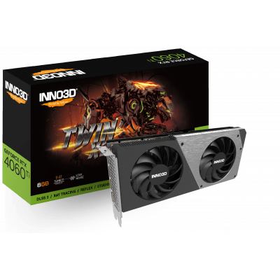 Видеокарта Inno3D GeForce RTX4060Ti 8Gb TWIN X2  GDDR6 128-bit HDMI 3xDP N406T2-08D6-171153N