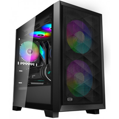 Корпус PCCooler C3D310 BK ARGB mATX/ITX USB3.0, 2xUSB2.0 Black