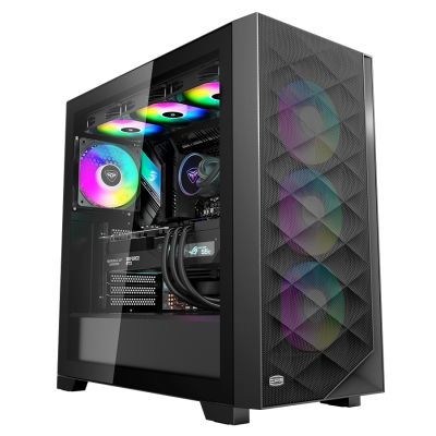 Корпус PCCooler C3D510 BK ARGB EATX/ATX/mATX/ITX USB3.0, 2xUSB2.0 Black