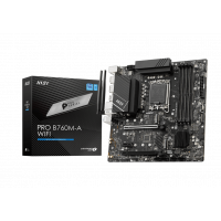 Материнская плата MSI PRO B760M-A WIFI LGA1700 4xDDR5 4xSATA3 RAID 2xM.2 2xHDMI 2xDP mATX