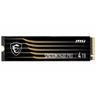 Твердотельный накопитель 4000Gb SSD MSI SPATIUM M480 PRO PCIe NVMe R7400Mb/s W7000MB/s SPATIUM M480
