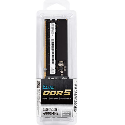Оперативная память 32GB 4800MHz DDR5 Team Group ELITE PC5-38400 CL-40 TED532G4800C4001